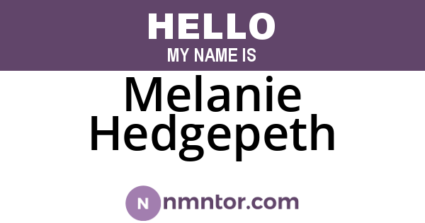 Melanie Hedgepeth