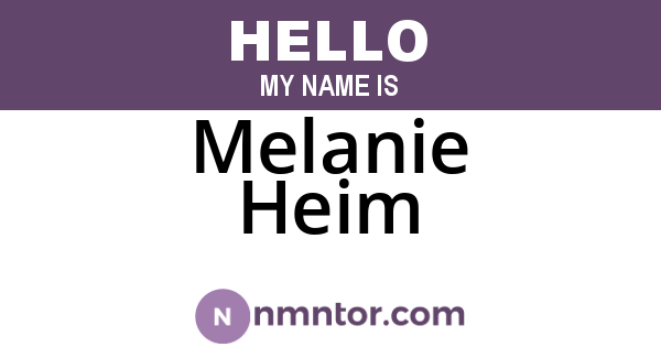 Melanie Heim