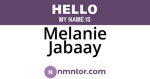 Melanie Jabaay