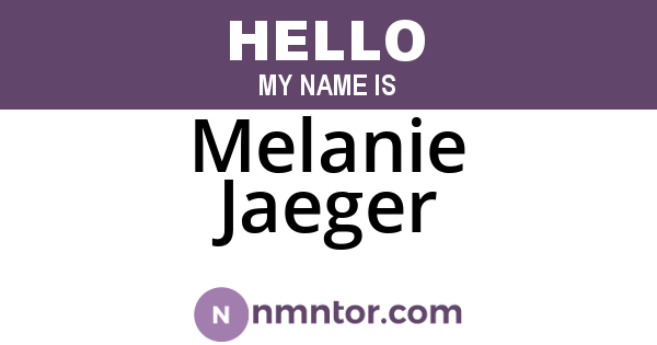 Melanie Jaeger