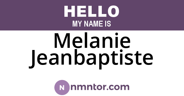 Melanie Jeanbaptiste