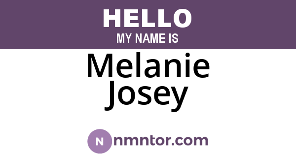 Melanie Josey
