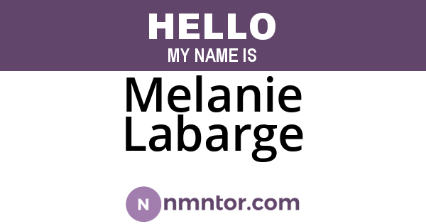 Melanie Labarge