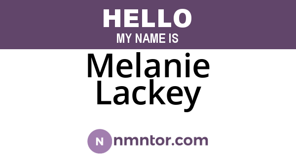 Melanie Lackey