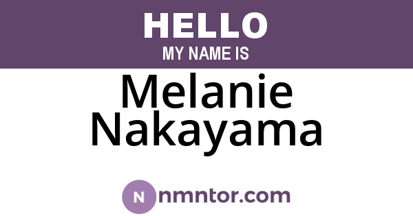 Melanie Nakayama