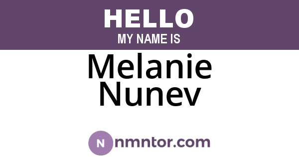 Melanie Nunev