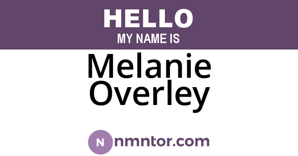 Melanie Overley