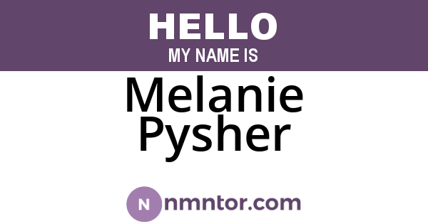 Melanie Pysher