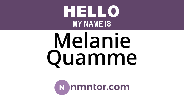 Melanie Quamme