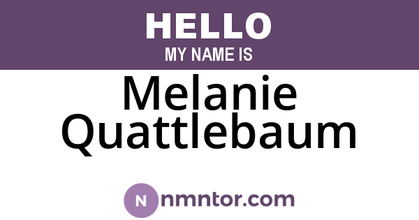 Melanie Quattlebaum