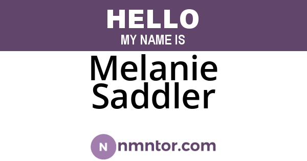 Melanie Saddler