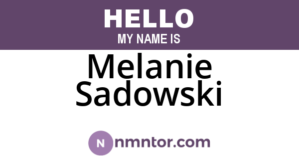 Melanie Sadowski