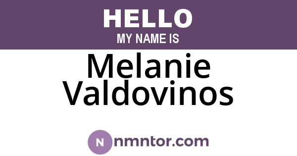 Melanie Valdovinos