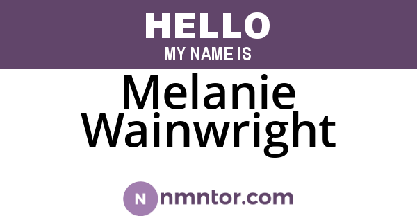 Melanie Wainwright