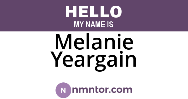 Melanie Yeargain