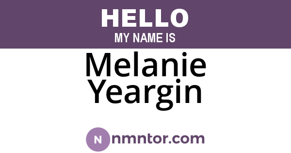 Melanie Yeargin