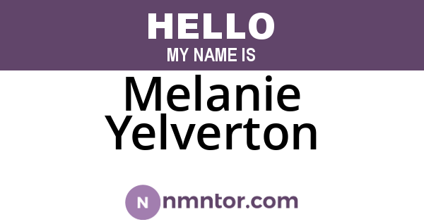 Melanie Yelverton