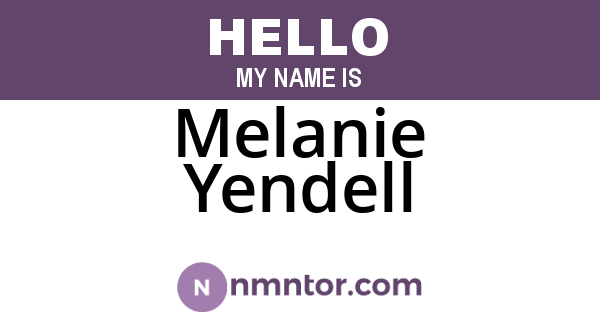 Melanie Yendell