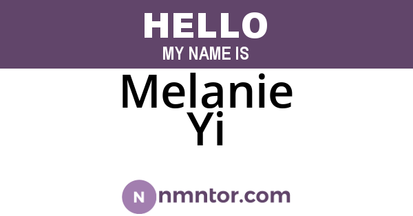 Melanie Yi
