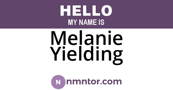 Melanie Yielding