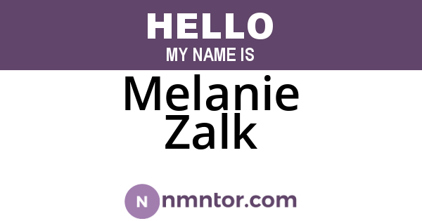 Melanie Zalk