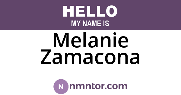 Melanie Zamacona