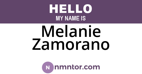 Melanie Zamorano