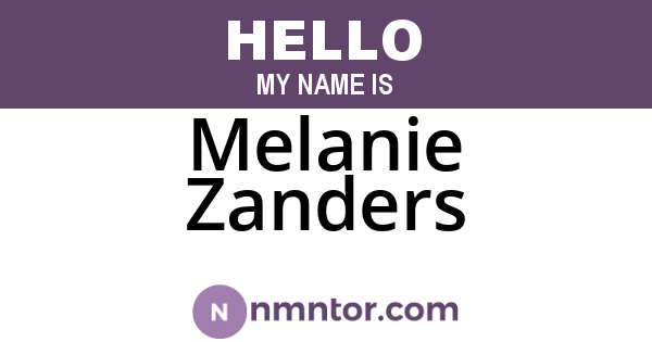 Melanie Zanders