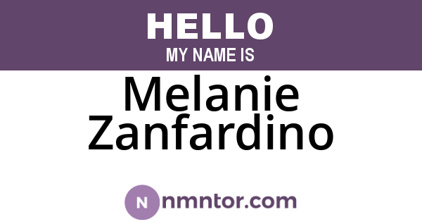 Melanie Zanfardino