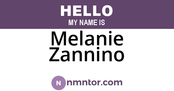 Melanie Zannino