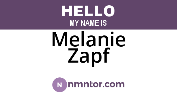 Melanie Zapf