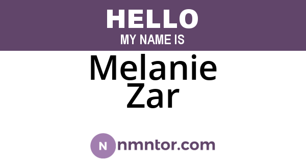 Melanie Zar