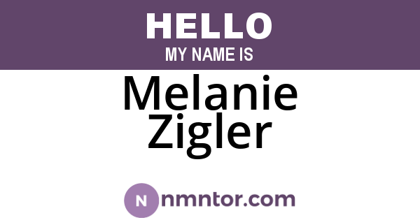 Melanie Zigler