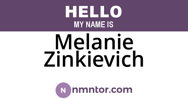 Melanie Zinkievich