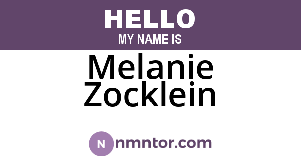 Melanie Zocklein