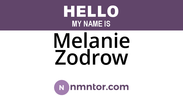Melanie Zodrow