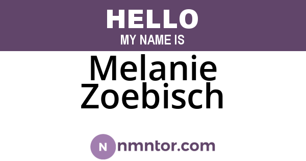 Melanie Zoebisch