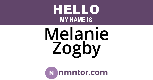 Melanie Zogby