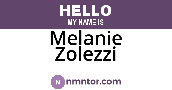 Melanie Zolezzi