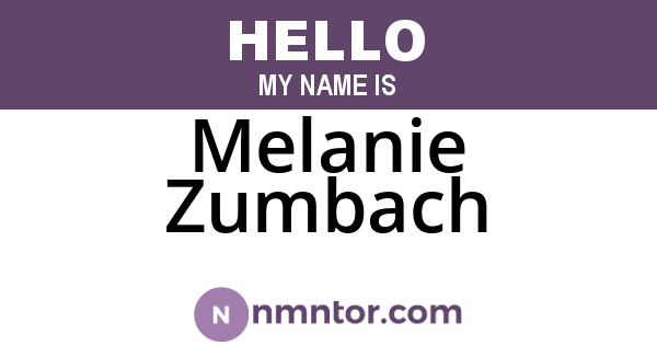 Melanie Zumbach