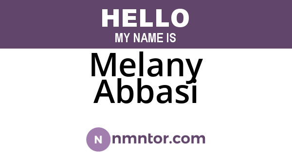 Melany Abbasi