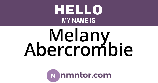 Melany Abercrombie