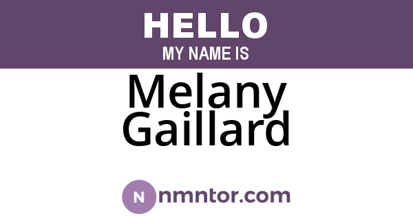 Melany Gaillard