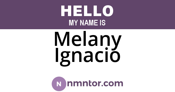 Melany Ignacio