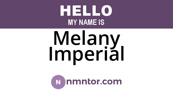 Melany Imperial