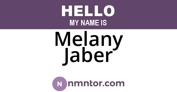 Melany Jaber