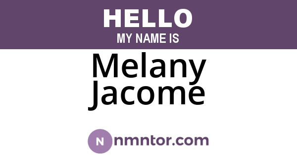 Melany Jacome