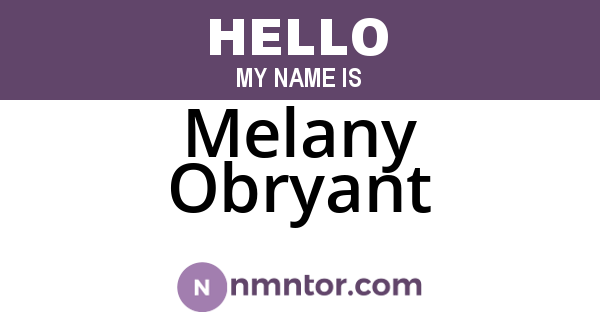 Melany Obryant