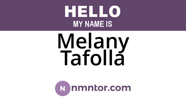 Melany Tafolla