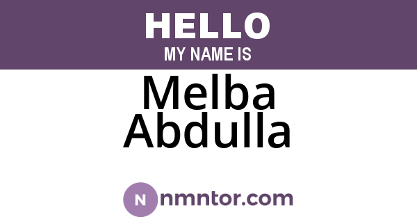 Melba Abdulla